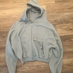 Zip Cloud Hoodie - Blue Storm